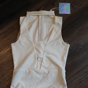 NWT Off white Missguided Bodysuit